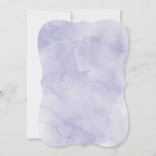 Paarse Waterverf Baby shower Uitnodiging (Achterkant)