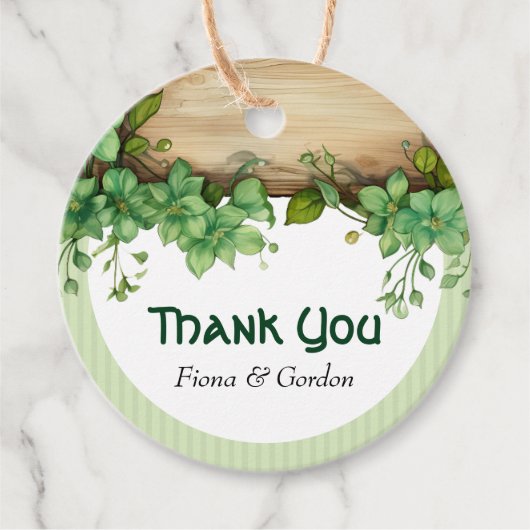 Paarse waterverf bloemen lila bloemenbruiloft fav bedankjes labels (Voorkant)