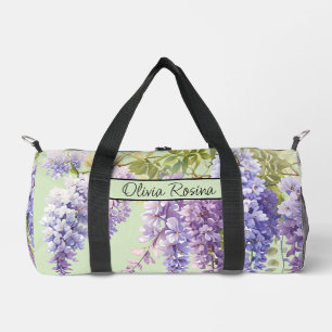 Paarse waterverf bloemenwisteria lila botanisch plunjezak