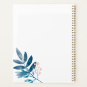 Paarse waterverf bloemige monogram planner (Achterkant)