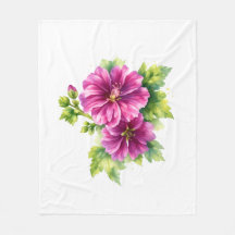 Paarse waterverf bloemillustratie