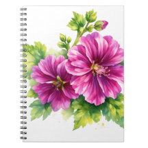 Paarse waterverf bloemillustratie