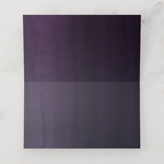 Paarse Waterverf bloesems moderne koninklijke brui (Binnenkant ongevouwen)