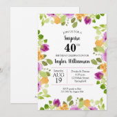 Paarse Waterverf Blooms Verlichtingsdag (Voorkant / Achterkant)