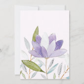 Paarse Waterverf Blowers Baby shower Uitnodiging (Achterkant)