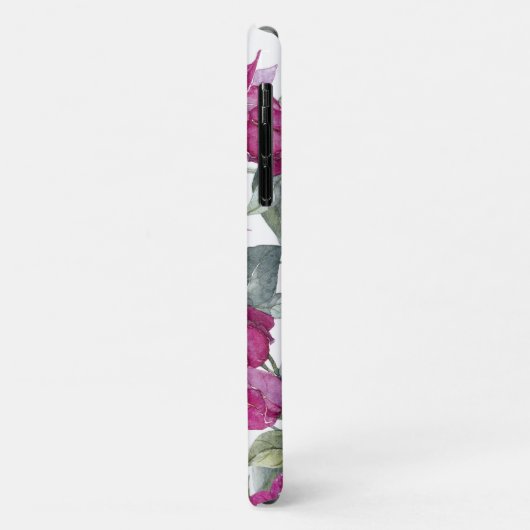 Paarse Waterverf Bougainvillea Patroon Custom Case-Mate iPhone Case (Achterkant/links)