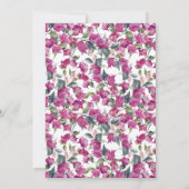Paarse Waterverf Bougainvillea Wreath Baptisme Kaart (Achterkant)