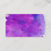 Paarse Waterverf bruiloft Plaatskaartje (Achterkant)