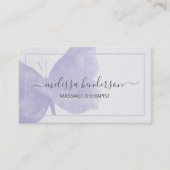 Paarse Waterverf Butterfly Visitekaartje (Voorkant)