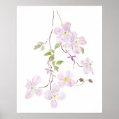 paarse waterverf clematis poster (Voorkant)