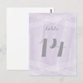 Paarse Waterverf Deco-tabelnummer Briefkaart (Voorkant / Achterkant)