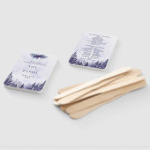 Paarse Waterverf dennenbos bruiloft programma Handwaaier (Niet-gemonteerd)