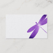 Paarse Waterverf Dragonfly Visitekaartjes (Achterkant)