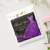 Paarse Waterverf Dress Sweet 16 Birthday Bedankzakje (Gezegeld)