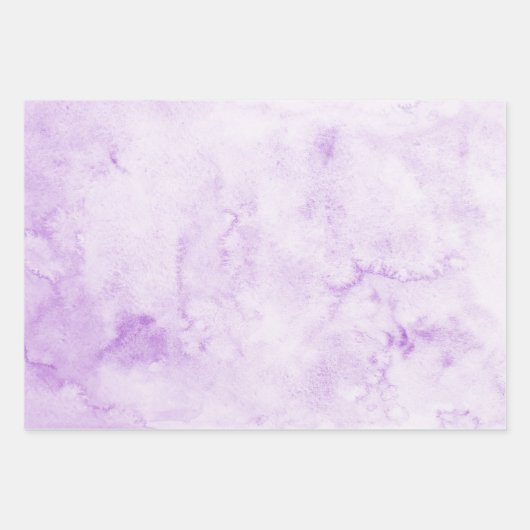 Paarse Waterverf Elegant Inpakpapier Vel (Voorkant)