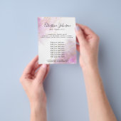 paarse waterverf faux glitter schoonheidssalon flyer (Hand)