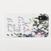 Paarse Waterverf  Floral Drop Quote Case-Mate iPhone Case (Achterkant (horizontaal))