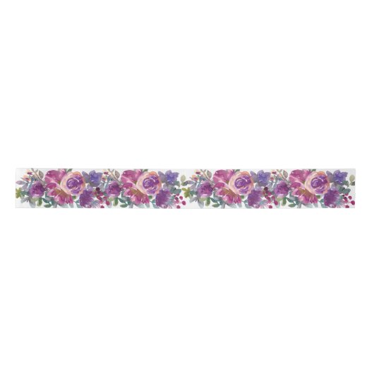 Paarse Waterverf Floral Pattern Lint (Voorkant)