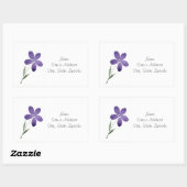 Paarse Waterverf Flowers Labels (Vel)