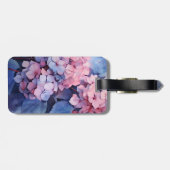  Paarse Waterverf Hydrangea Naam Sjabloon Bagagelabel (Achterkant horizontaal)