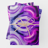 Paarse Waterverf Inpakpapier Vel (In situ)