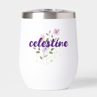 Paarse Waterverf Land Bloemen Naam