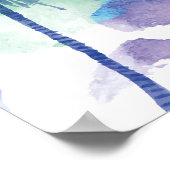 Paarse waterverf Landschap Hawaï Poster (Hoek)