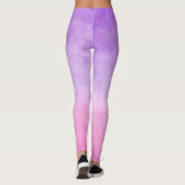 Paarse Waterverf Leggings (Achterkant)