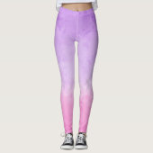 Paarse Waterverf Leggings (Voorkant)