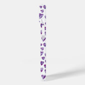 Paarse Waterverf Liefde Hart Monogram Case-Mate iPhone Case (Achterkant / Links)