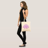 Paarse Waterverf Lotus Flower Modern Girly Tote Bag (Voorkant (model))