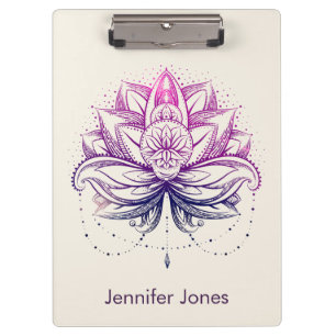 Paarse Waterverf Lotus/Lily flower Klembord