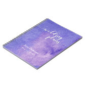 Paarse Waterverf Mandala Bruids Bruiloft Planner 2 Notitieboek (Linkerzijde)