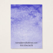 Paarse Waterverf Mandala Veroorzaagde Kaarten Visitekaartjes (Achterkant)