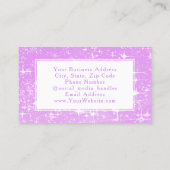 Paarse Waterverf Mode Stijlvolle  Visitekaartje (Achterkant)