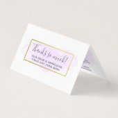 Paarse Waterverf Modern Gold Hartelijk dank Kaart (Voorkant)