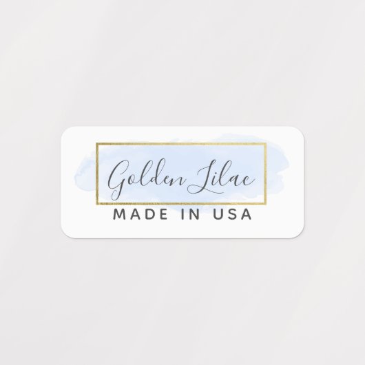 Paarse Waterverf & Modern Gouden Chique Kleding Labels (Design 2)