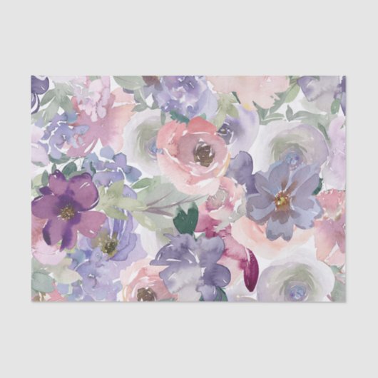 Paarse Waterverf ontkoppeling Tissuepapier (Voorkant)