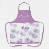 Paarse waterverf op maat gekookt schort (Voorkant)