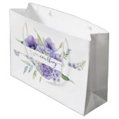 Paarse waterverf op maat groot cadeauzakje (Achterkant Gekanteld)