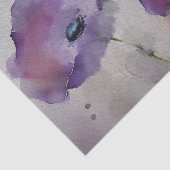 Paarse Waterverf papaver Tissuepapier (Detail)