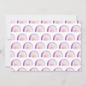 Paarse Waterverf regenbooggeboorte Aankondiging (Achterkant)