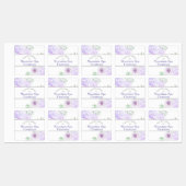 Paarse Waterverf Rozen handgemaakt door Labels (Vel)