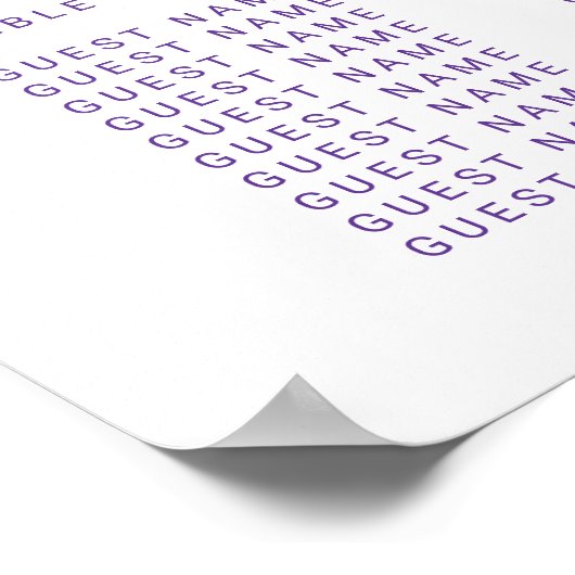 Paarse Waterverf Schouderblad Poster (Hoek)