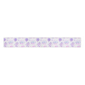 Paarse Waterverf Snowflake-kerstontwerp Grosgrain Lint (Voorkant)