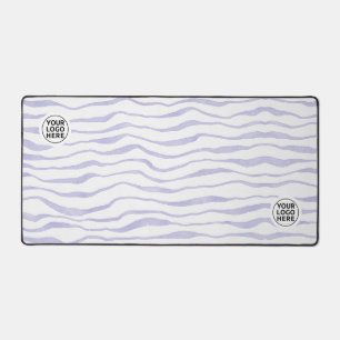 Paarse Waterverf Stripes Desk Mat Muismat