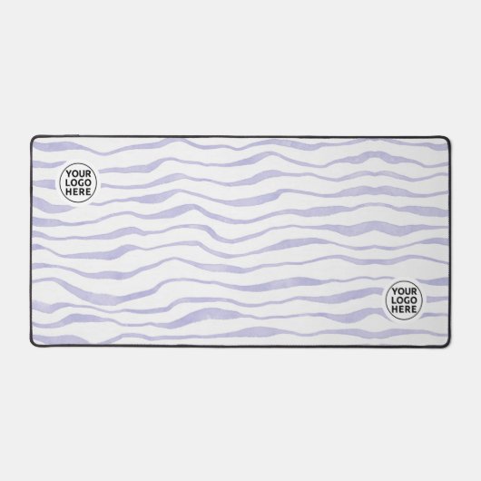 Paarse Waterverf Stripes Desk Mat Muismat (Voorkant)