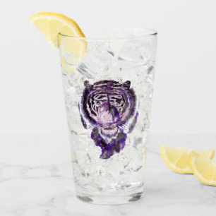 Paarse Waterverf Tiger Glas