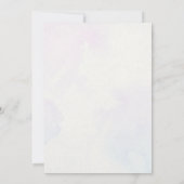 Paarse Waterverf - Uitnodiging tot huwelijk (Achterkant)