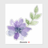 Paarse Waterverf ventilator Sticker (Vel)